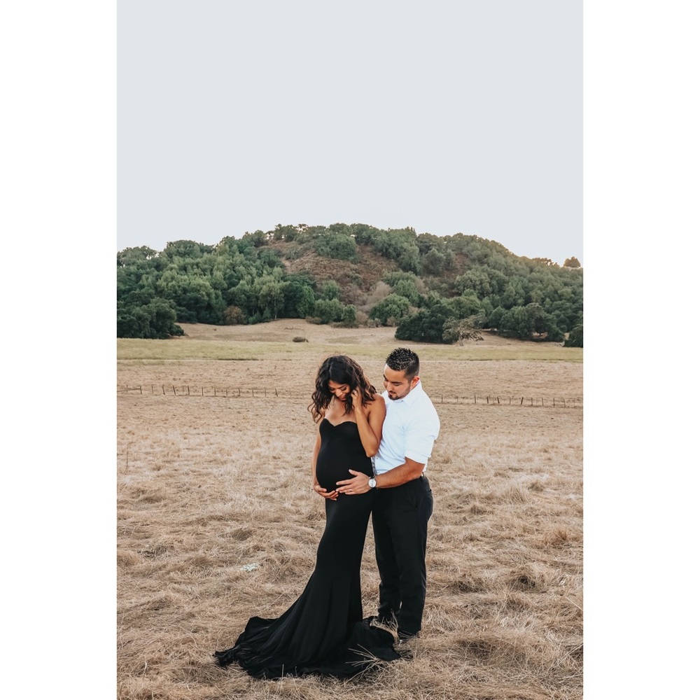 Maternity Black Strapless Dress